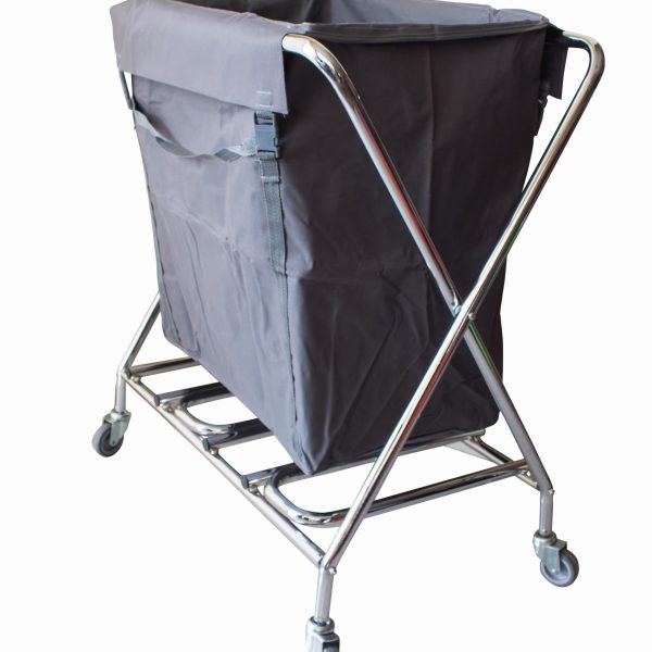 Τρόλεϊ απλύτων 76x43x98hcm χρωμίου χωρητικότητας 200lit. ΚΩΔ.2589