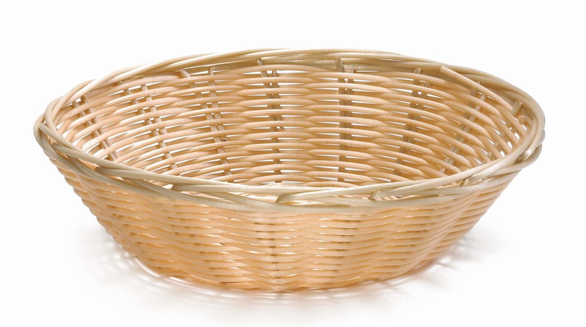 Ψωμιέρα στρόγγυλη Polywicker σε καφέ ανοιχτό χρώμα Ø23x7hcm 24-06-000 ΚΩΔ.2882 - Image 2