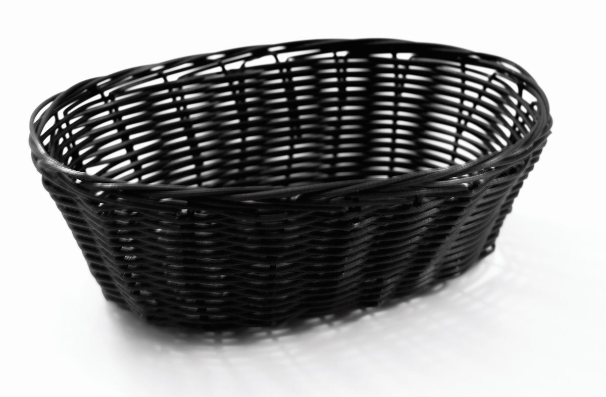 Ψωμιέρα οβάλ Polywicker σε χρώμα μαύρο 25,5x17,5x8hcm 24-06-005 ΚΩΔ.2886 - Image 2