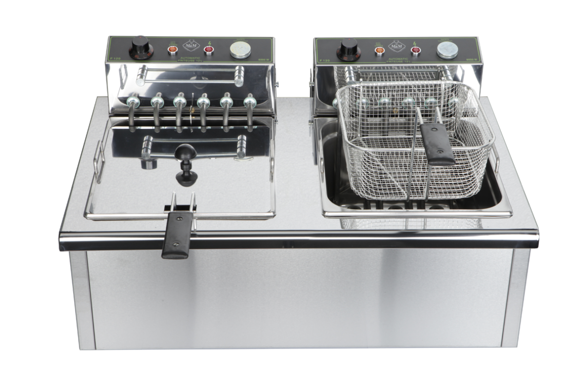 Φριτέζα Επαγγελματική Διπλη 12+12 LT 2Χ6000W με η χωρις ψηφιακο χρονομετρο FR00475ΚΩΔ.2784 - Image 2