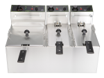 Φριτέζα Επαγγελματική Τριπλη 7+4+4 LT 2Χ2500W +1X3600W FR00345 ΚΩΔ.2791 - Image 2