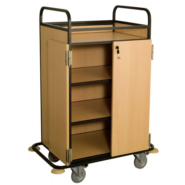 Τρόλεϊ τροφοδοσίας mini bar με πόρτες και κλειδαριά.ΚΩΔ.2624