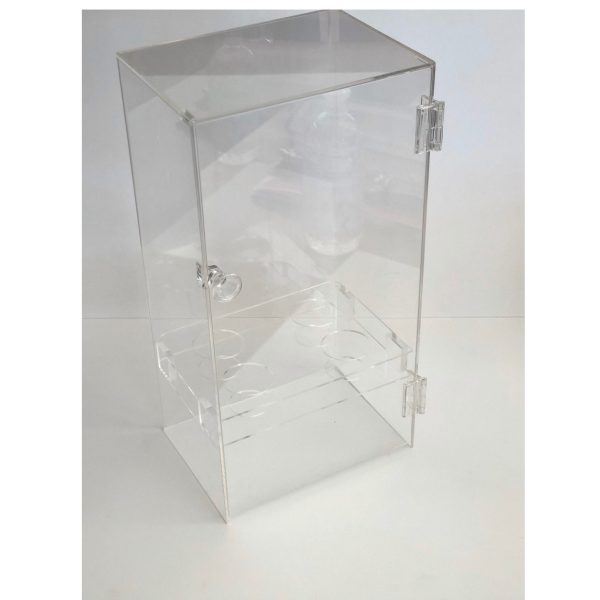 Βιτρίνα για χωνάκια από Plexiglass διαφανές τεσσάρων θέσεων & έξι θέσεων με πορτάκι.ΚΩΔ.2507