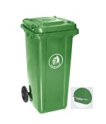 Κάδος Απορριμμάτων με ρόδες 120lit σε 3 χρωματα με πενταλ η χωρις πενταλ ΚΩΔ.2514