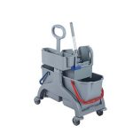 Καρότσι σφουγγαρίσματος διπλό πλαστικό 2x25L με πλαϊνό χερούλι ΚΩΔ.2609