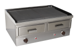 Ηλεκτρικό Πλατώ Ψησίματος διπλο 230V /2x3200W η 400V /2x3200W  με ραβδωτη η λεια επιφανεια η λεια/ραβδωτη επιφανεια GP00350 ΚΩΔ.2807