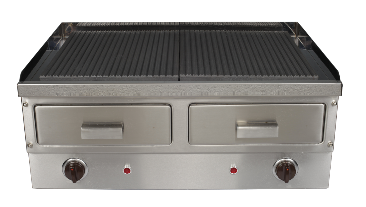 Ηλεκτρικό Πλατώ Ψησίματος διπλο 230V /2x3200W η 400V /2x3200W  με ραβδωτη η λεια επιφανεια η λεια/ραβδωτη επιφανεια GP00350 ΚΩΔ.2807 - Image 2