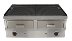 Ηλεκτρικό Πλατώ Ψησίματος διπλο 230V /2x3200W η 400V /2x3200W  με ραβδωτη η λεια επιφανεια η λεια/ραβδωτη επιφανεια GP00350 ΚΩΔ.2807 - Image 2