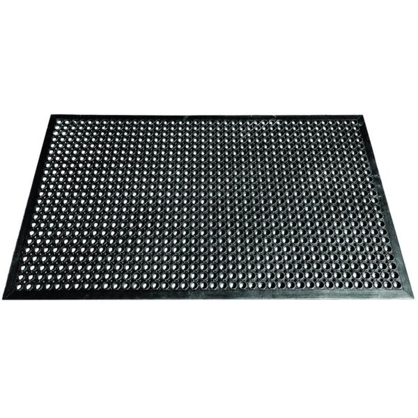 Πατάκι Ταπέτο καουτσούκ 90x150cm και 6,4 kg/m2  με φάσα περιμετρικά σε μαύρο χρώμα. ΚΩΔ.2383