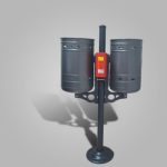 Επίστυλοι απορριμματοδέκτες 35Lt x 2 κάδοι, εξωτερικού χώρου ΚΩΔ.2602 - Image 10