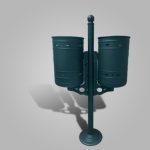 Επίστυλοι απορριμματοδέκτες 35Lt x 2 κάδοι, εξωτερικού χώρου ΚΩΔ.2602 - Image 11