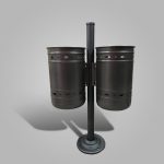 Επίστυλοι απορριμματοδέκτες 35Lt x 2 κάδοι, εξωτερικού χώρου ΚΩΔ.2602 - Image 5