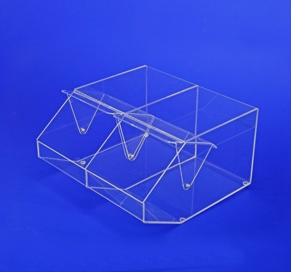 Βιτρίνα από Plexiglass δύο θέσεων για την αποθήκευση και προβολή ξηρών καρπών σε 2 διαστάσεις.15-108 ΚΩΔ.3247