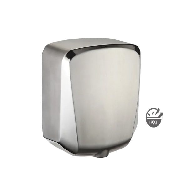 Στεγνωτήρας χεριών 12,3x21,5x26,5hcm 1200W INOX ματ AISI 304 με φωτοκύτταρο 23-48-006/Κωδ.3372