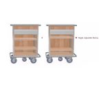 Τρόλεϊ τροφοδοσίας mini bar με 3 ρυθμιζόμενα ράφια και ρολό με κλειδαριά.Κωδ.3423 - Image 2