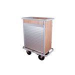 Τρόλεϊ τροφοδοσίας mini bar με 3 ρυθμιζόμενα ράφια και ρολό με κλειδαριά.Κωδ.3423